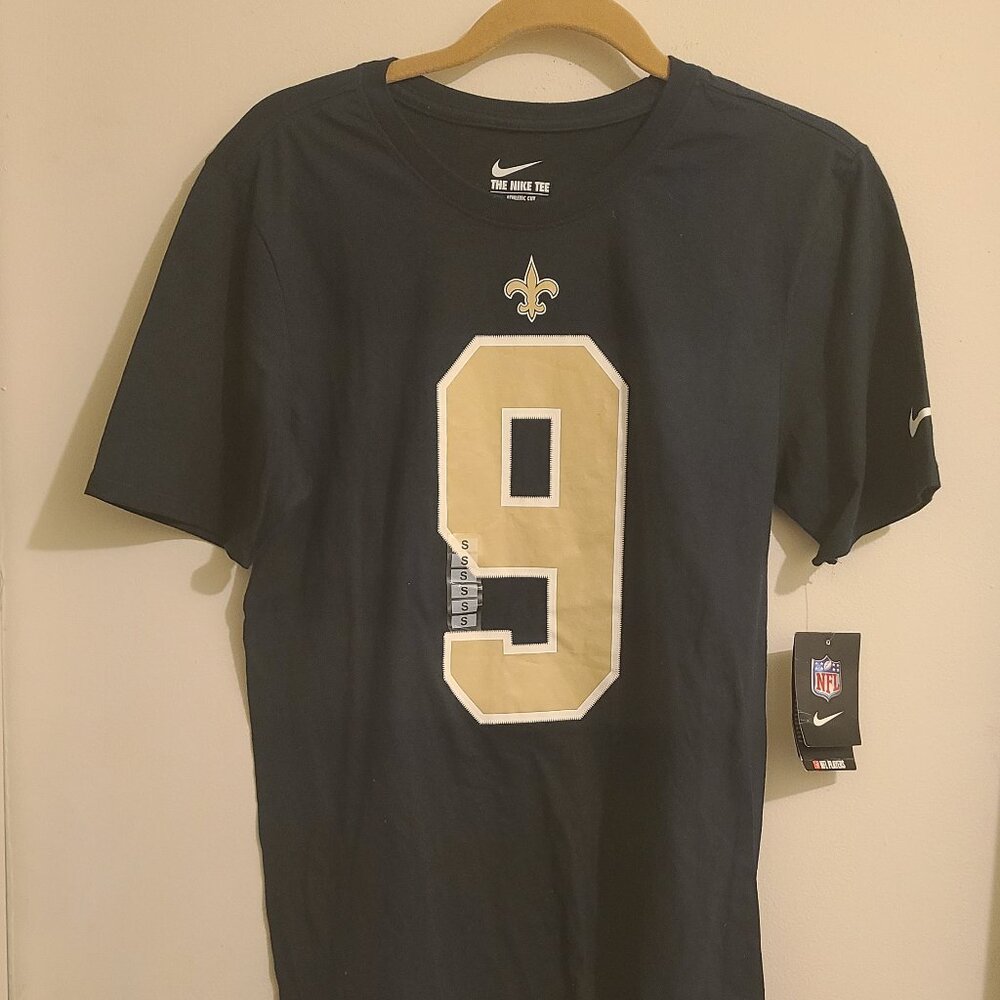 Drew Brees New Orleans Saints Jersey T-shirt Small Nike Athletic Cut NWT
